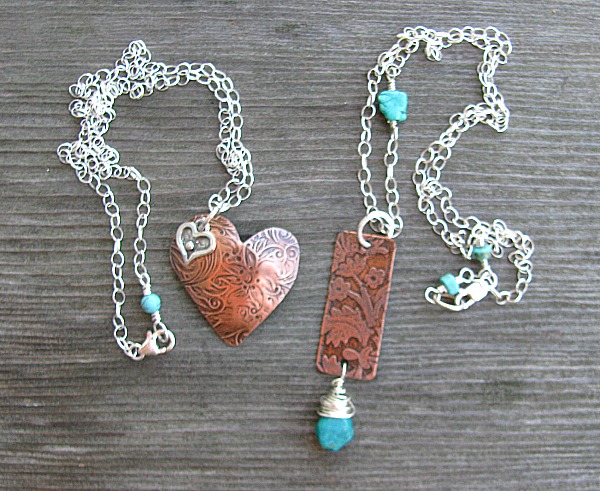 Copper pendants