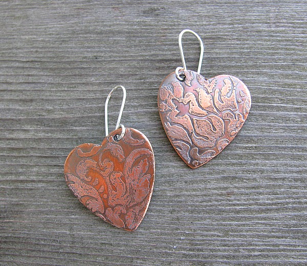 Flame etched hearts