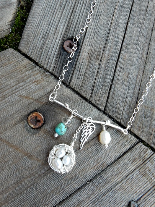 silver branch with charms