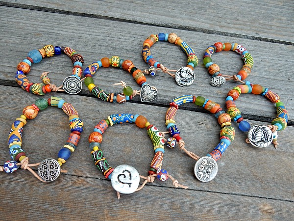Ghana bead bracelets