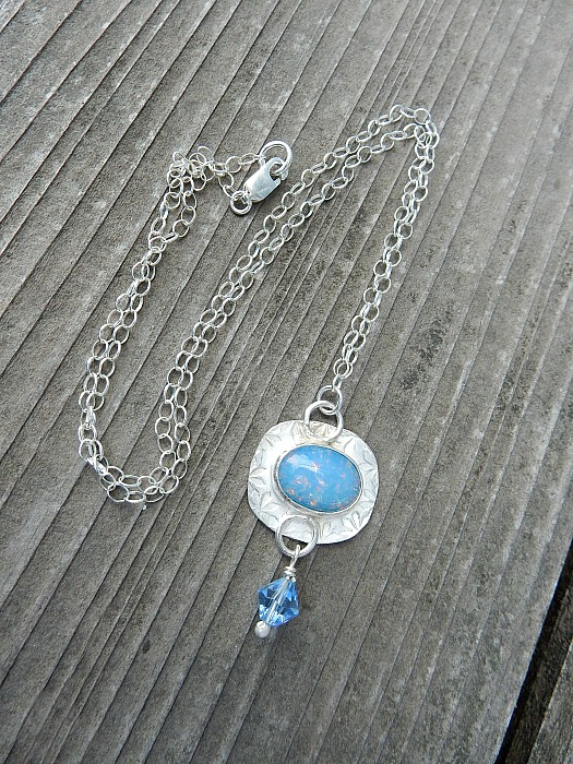 glass opal necklace